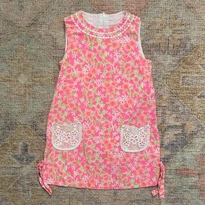 Lilly Pulitzer Little Lilly Classic Shift Dress with Crochet Pockets